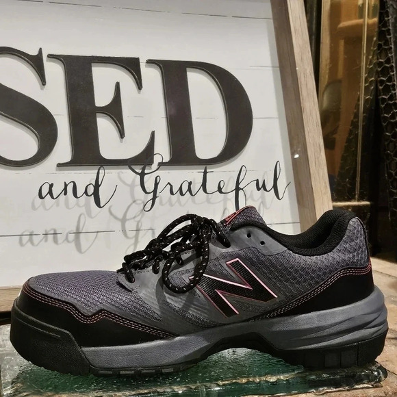 New Balance Composite Toe 589 Shoe - Wmns Sz 11 Grey / Pink #WID589T1 - Picture 3 of 9